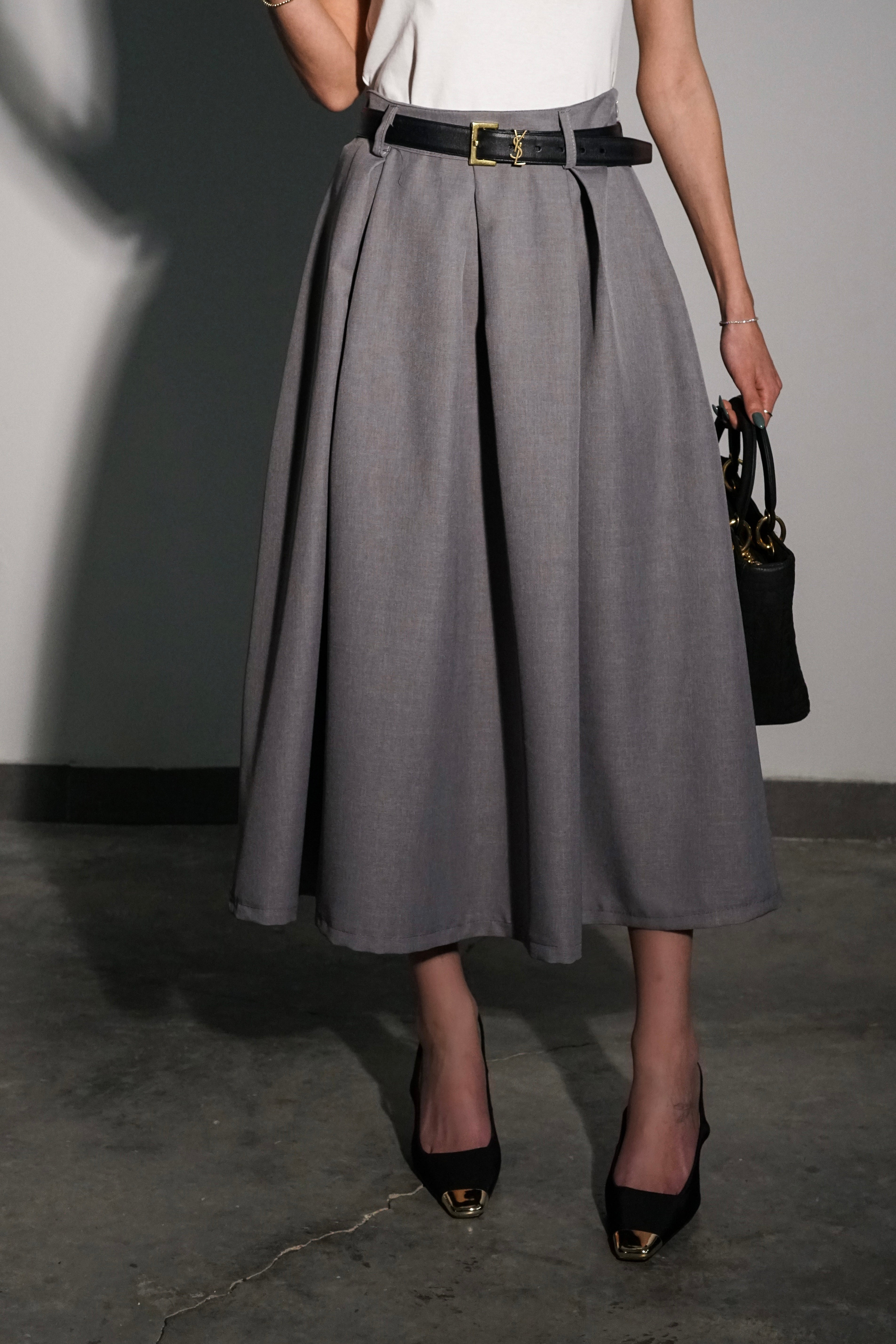 חצאית גרייס-אפור