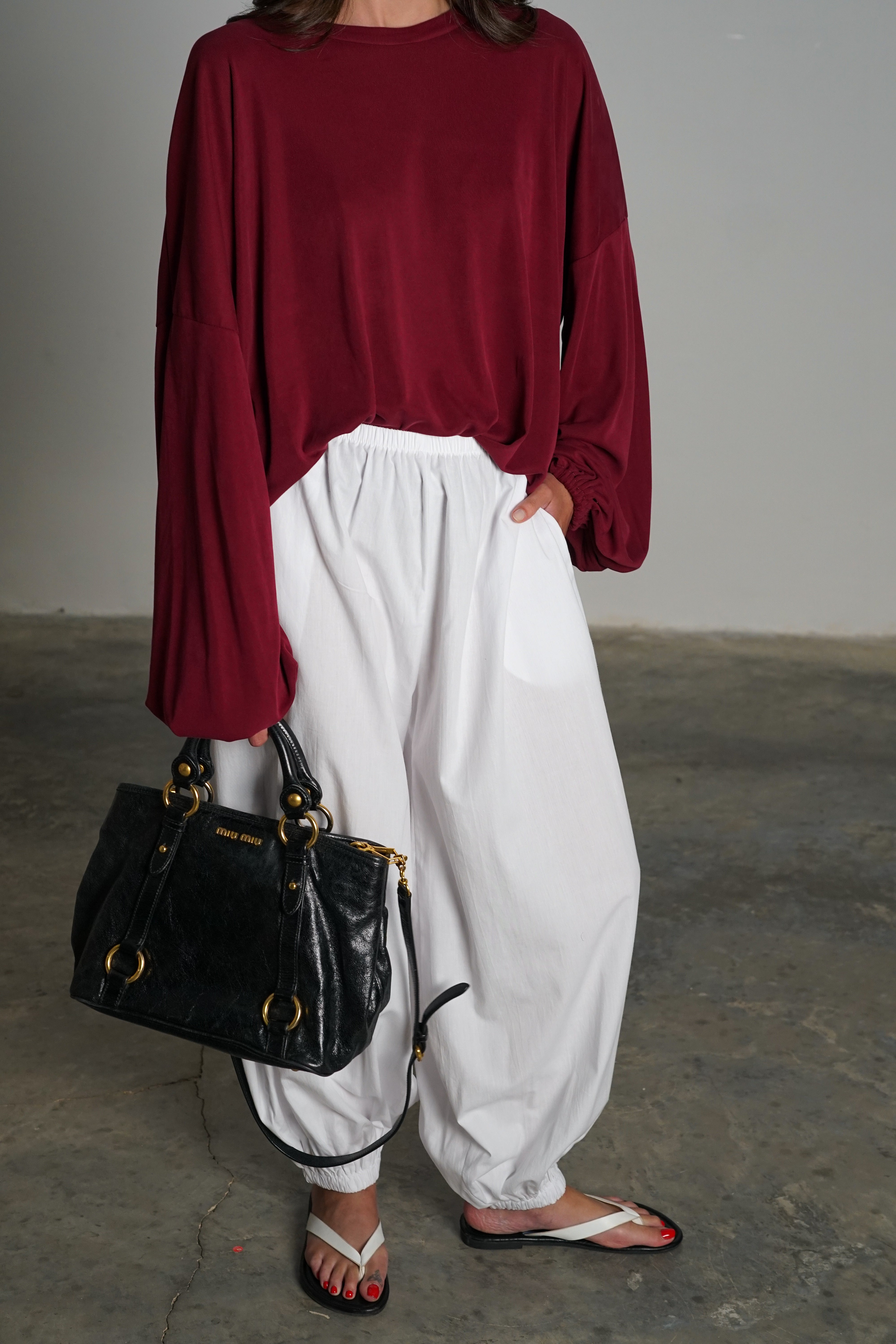 חולצת מייבי-בורדו