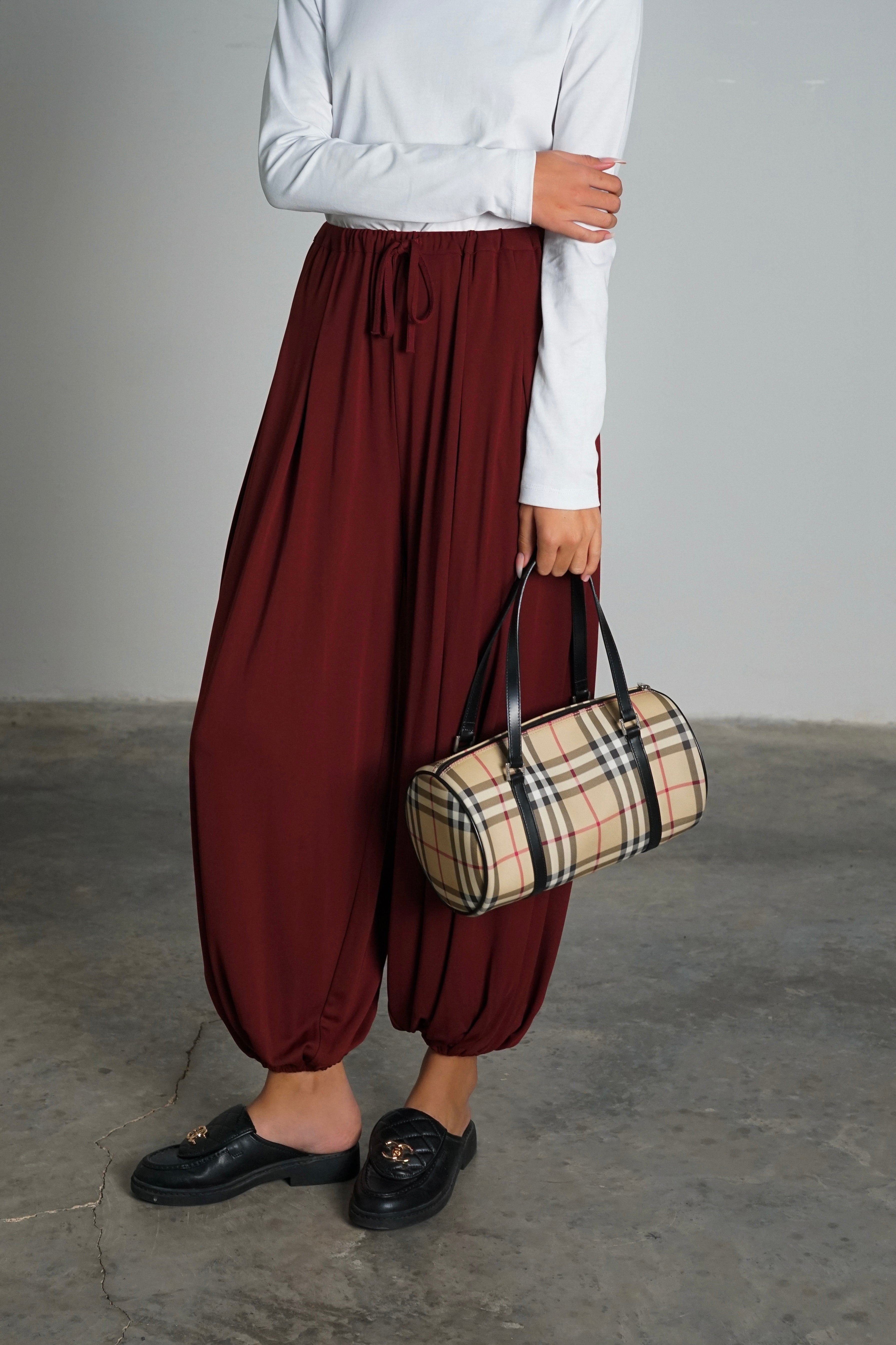 מכנסי טירון-בורדו