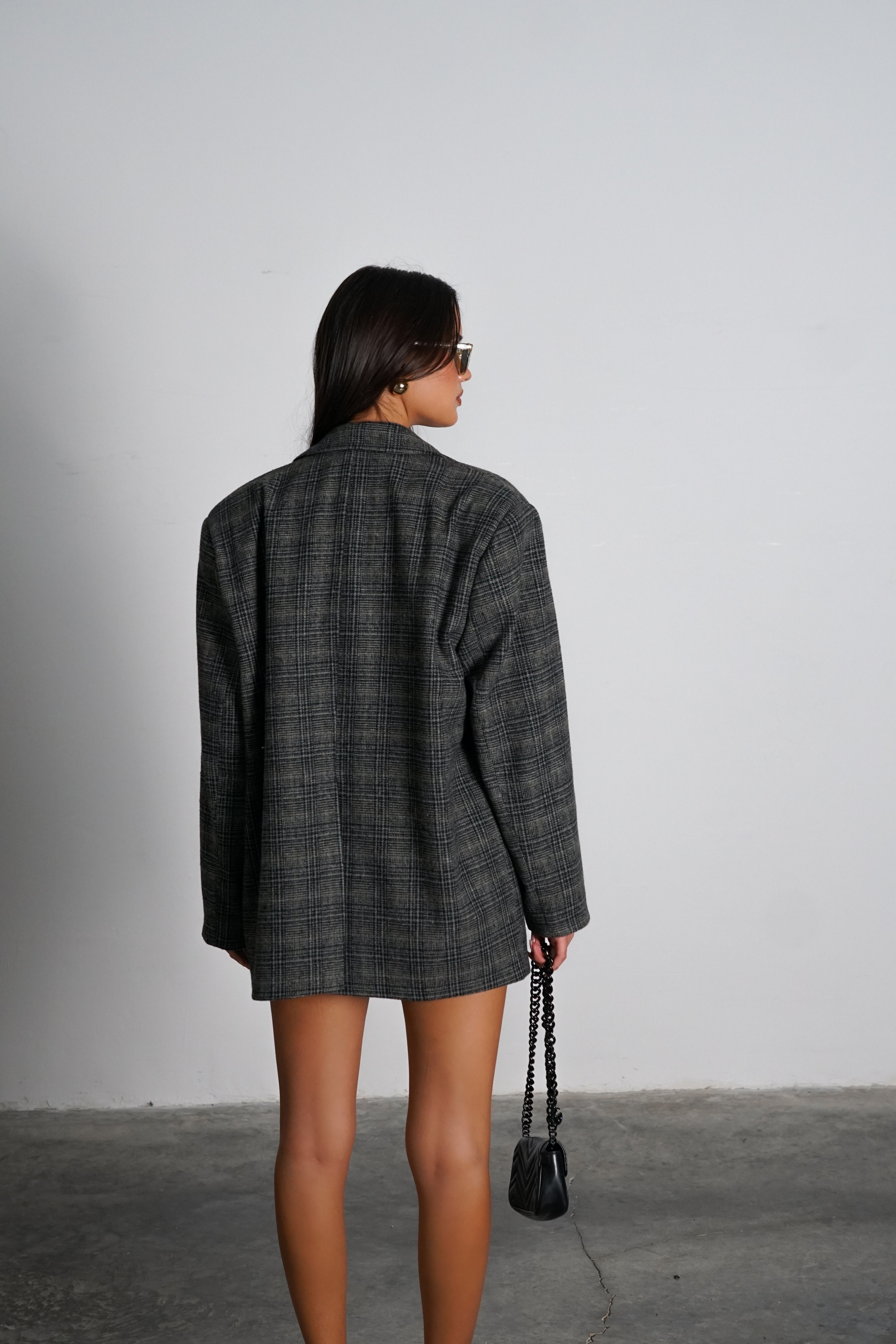 ג'קט קורט-אפור