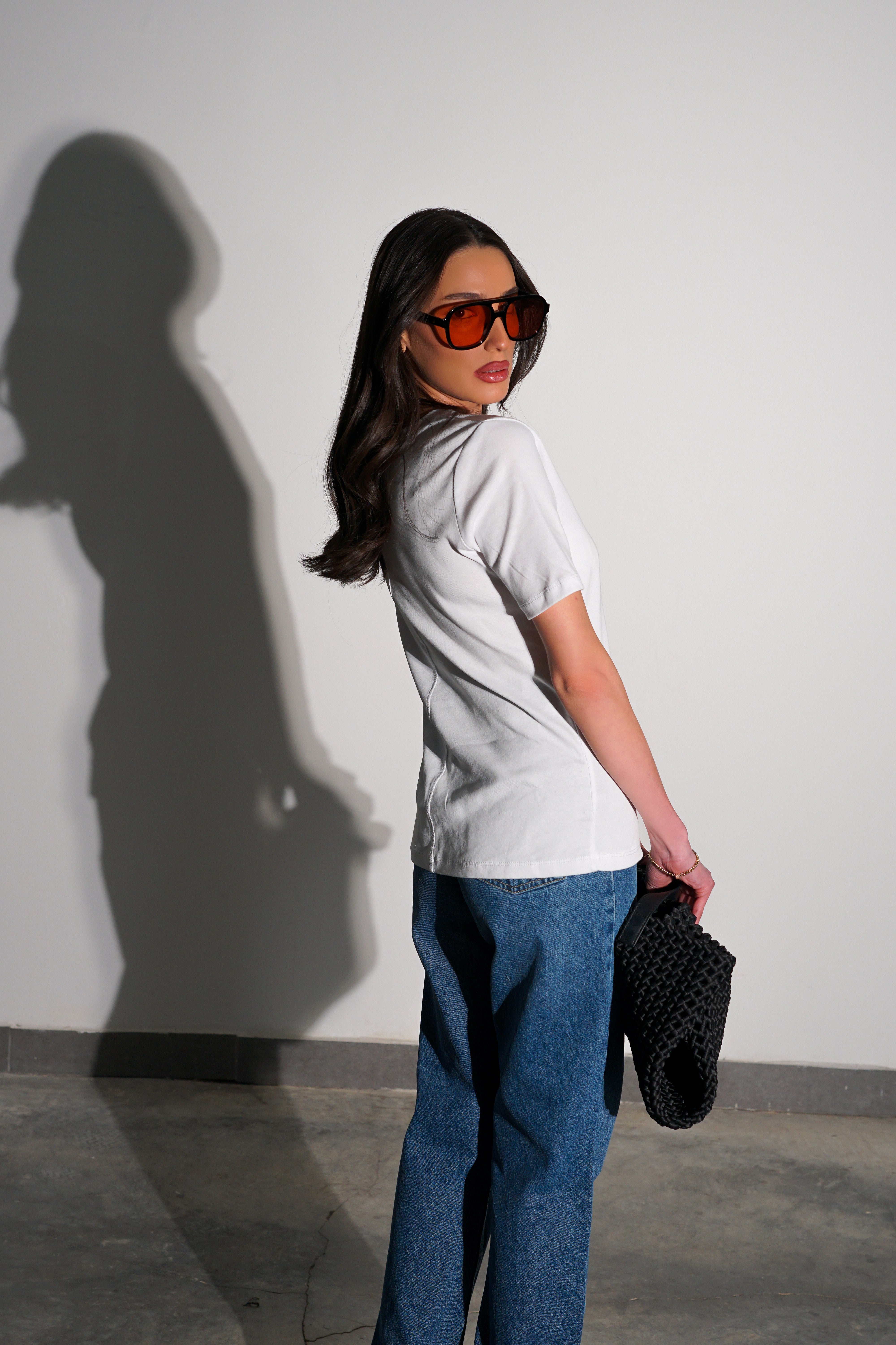 חולצת בייסיק טי-לבן