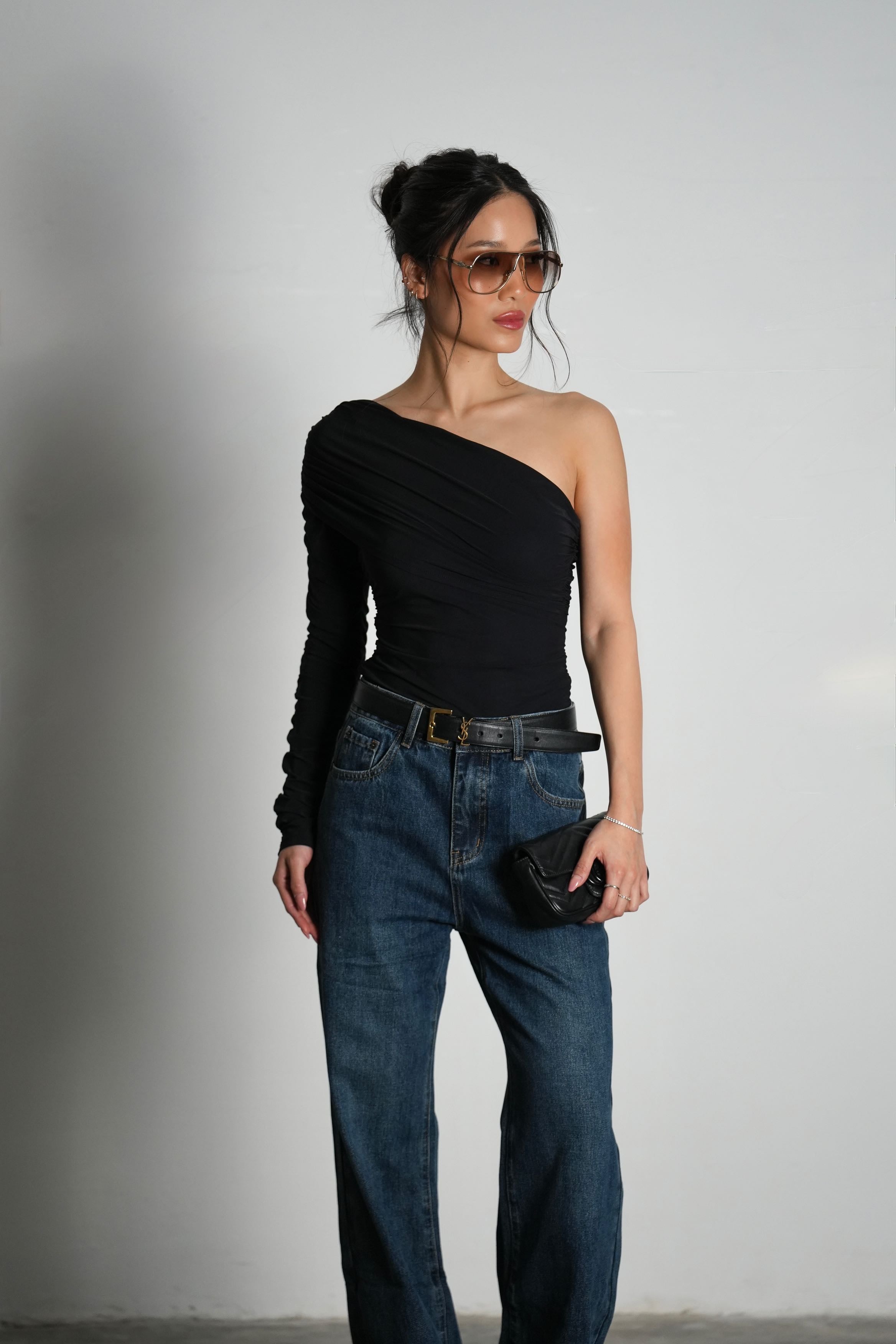 חולצת סינטי-שחור