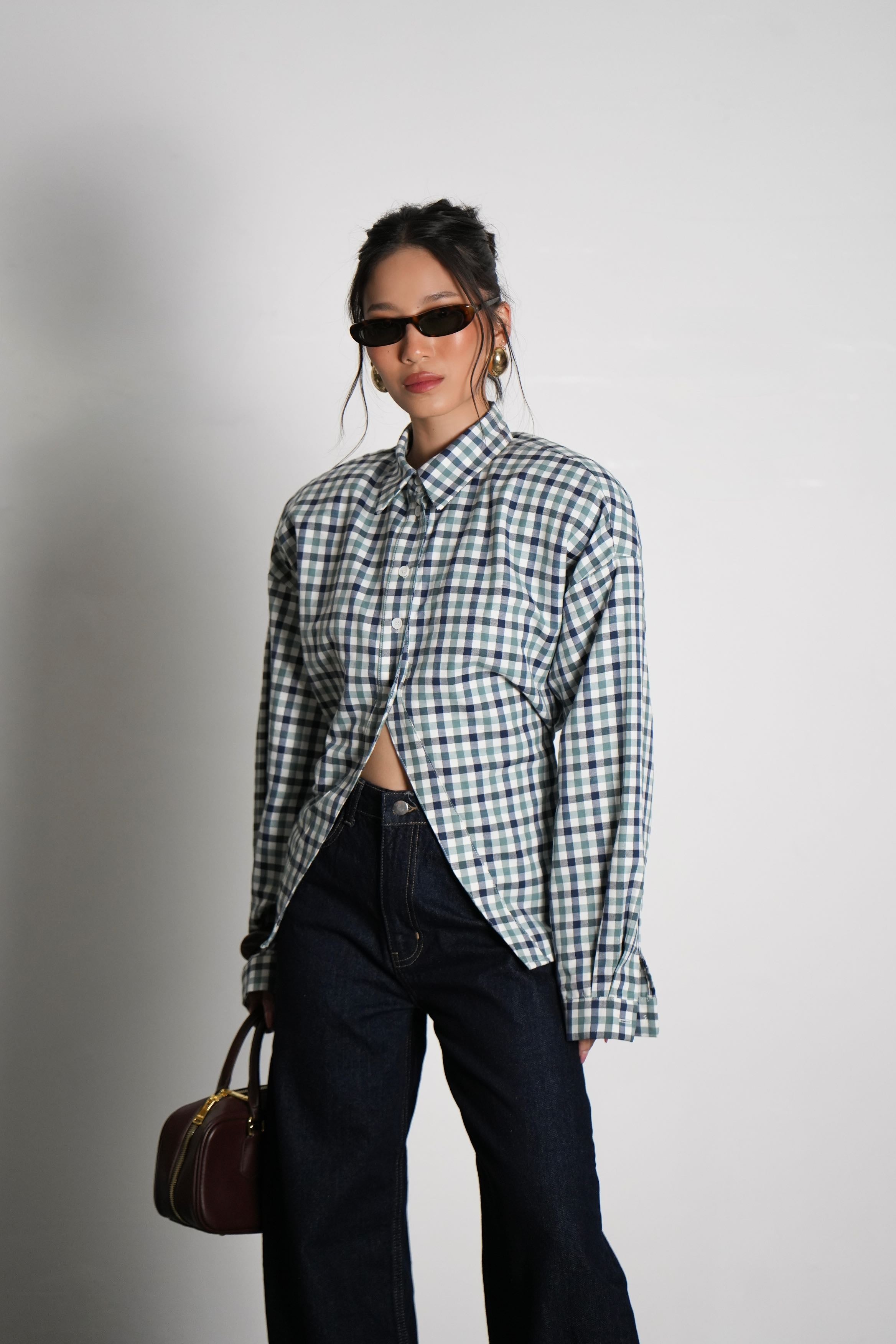 חולצת סילברה-ירוק כחול