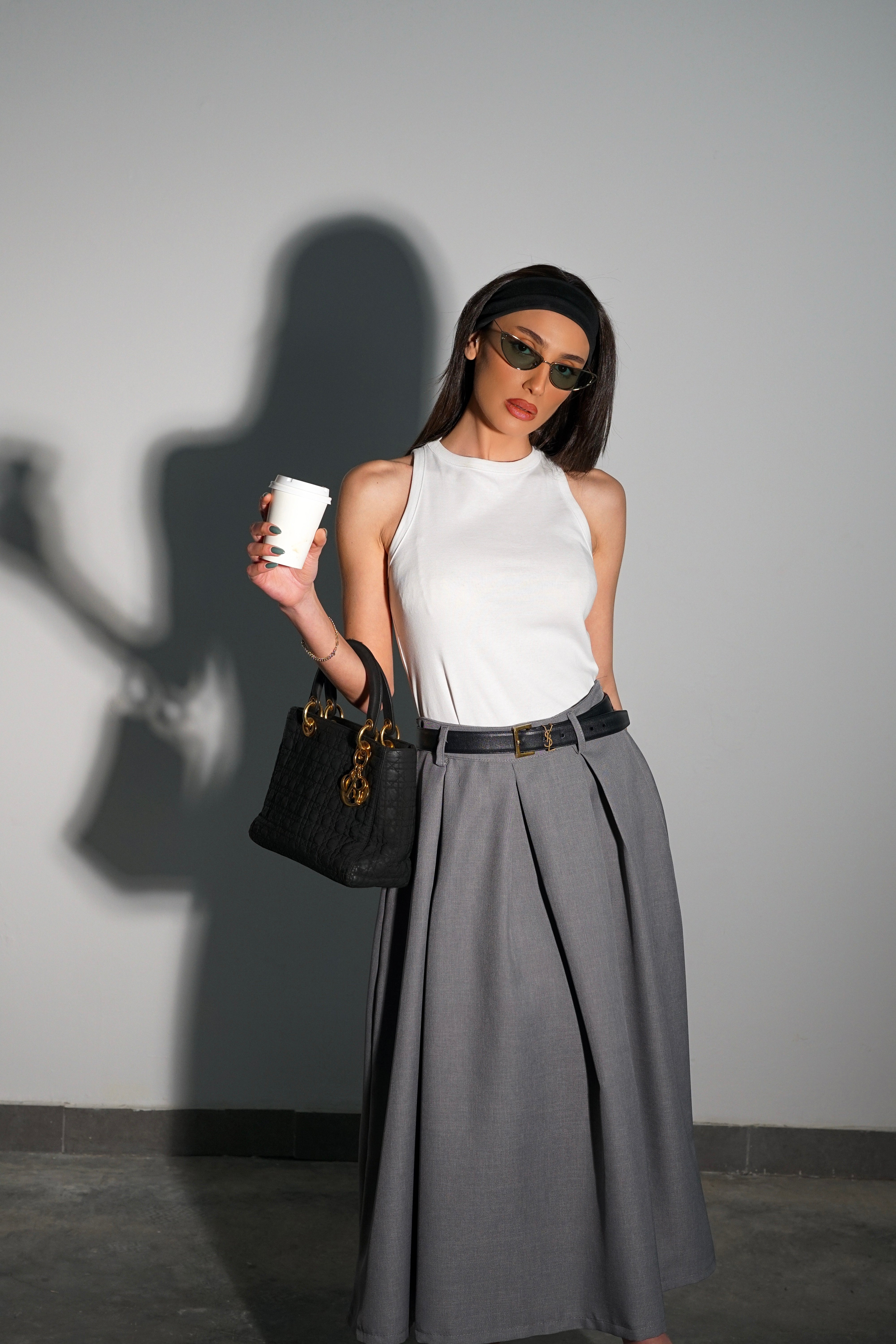 חצאית גרייס-אפור