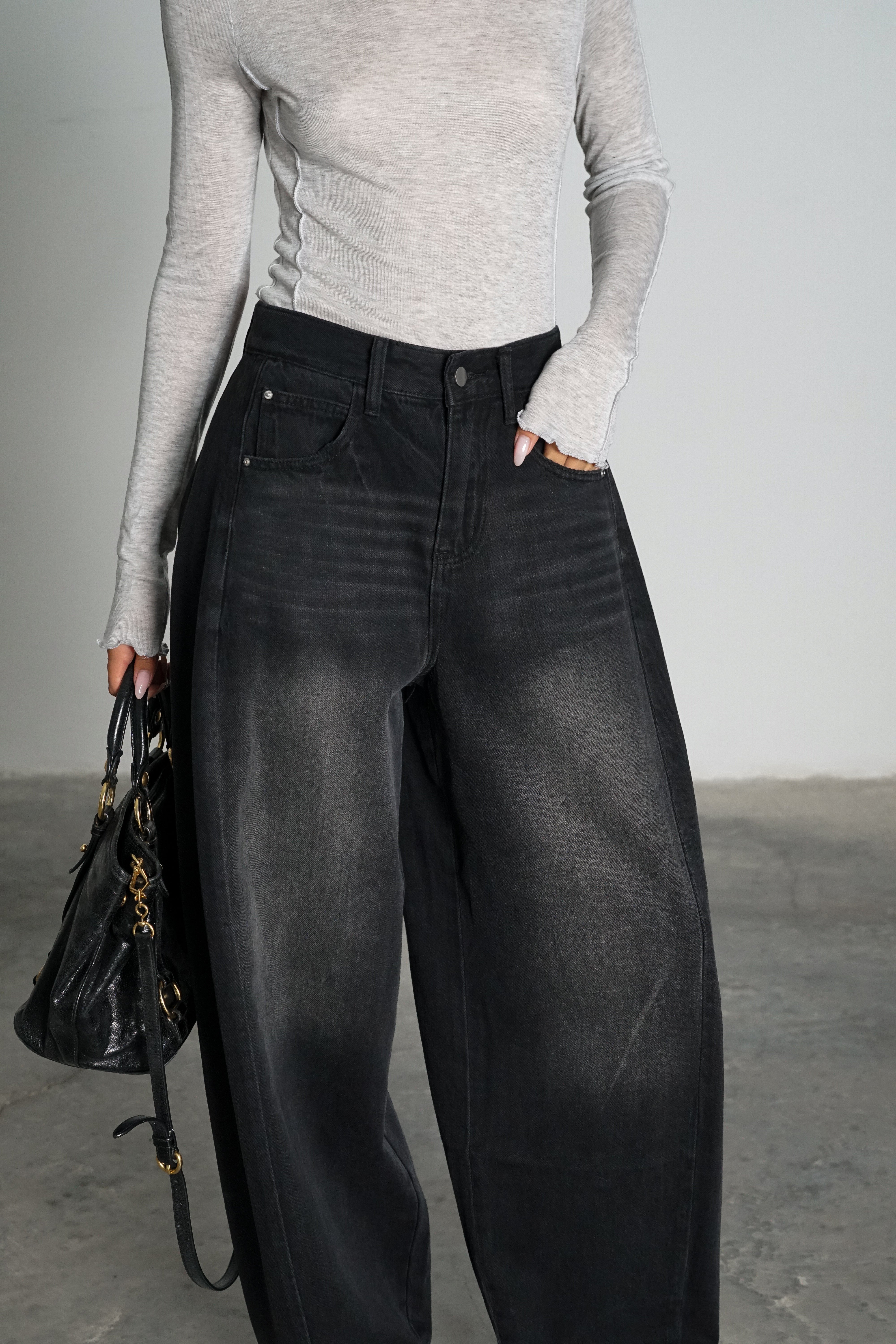 ג'ינס ריקול-שחור