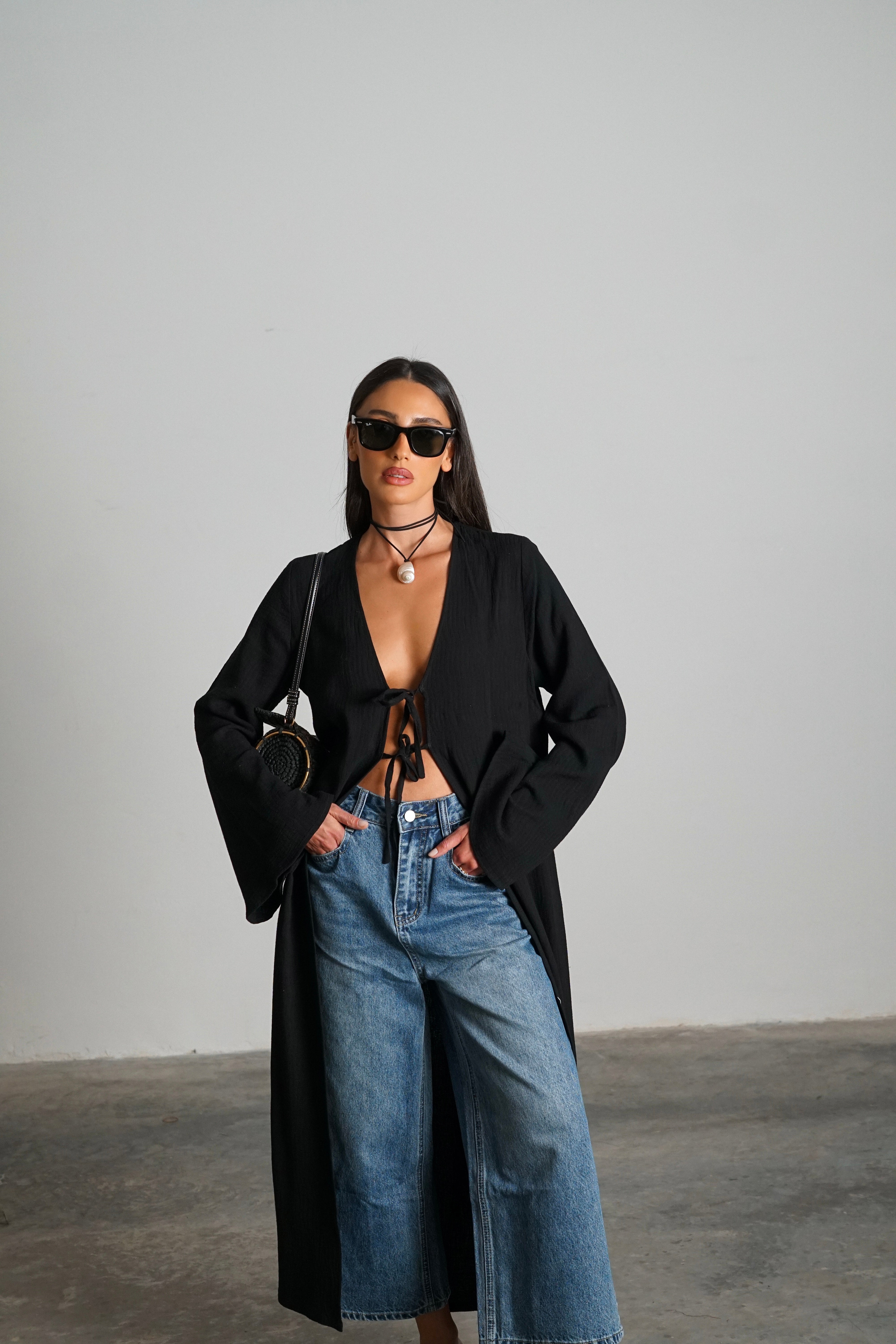 קימונו וואן-שחור