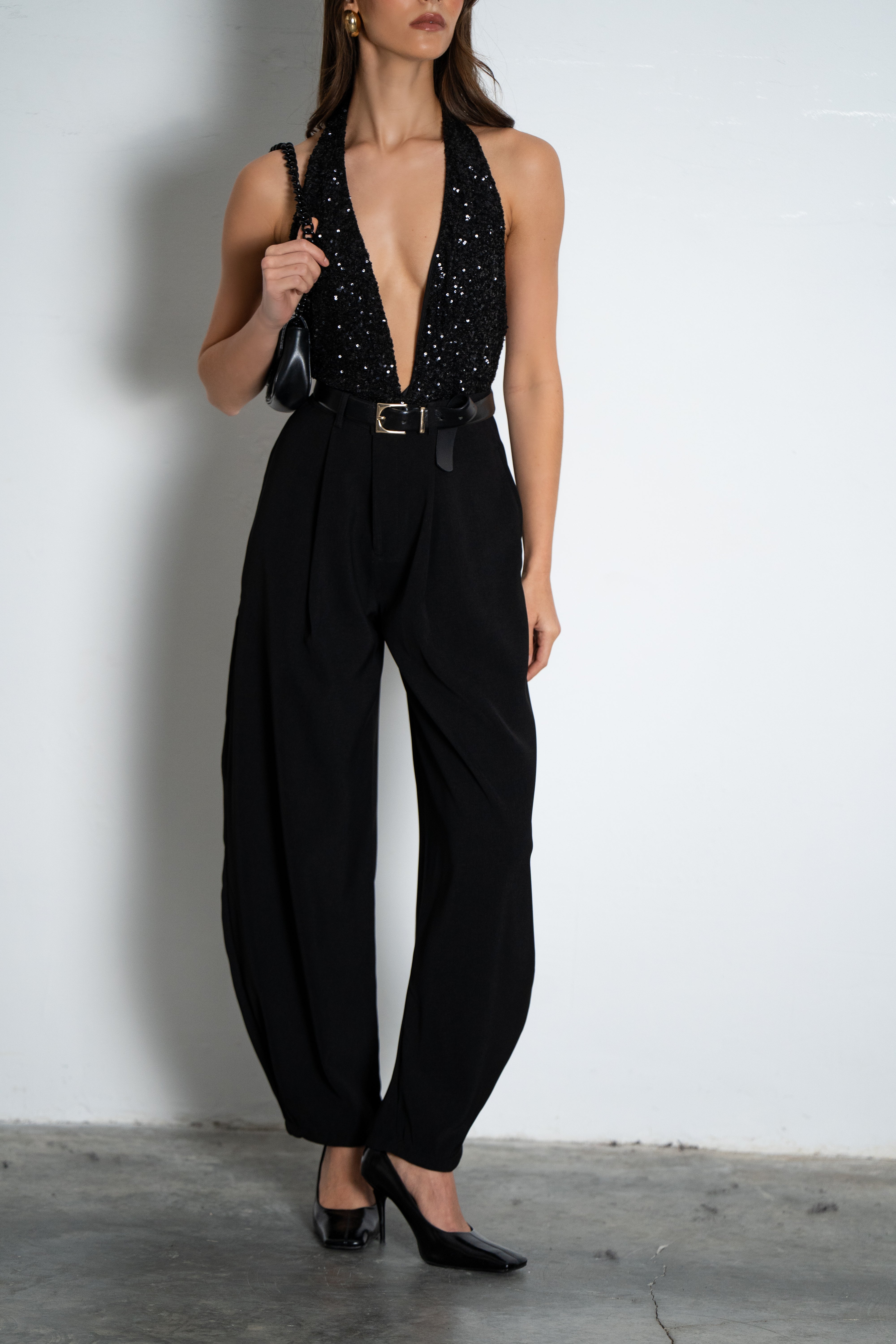 מכנסי טיזר-שחור