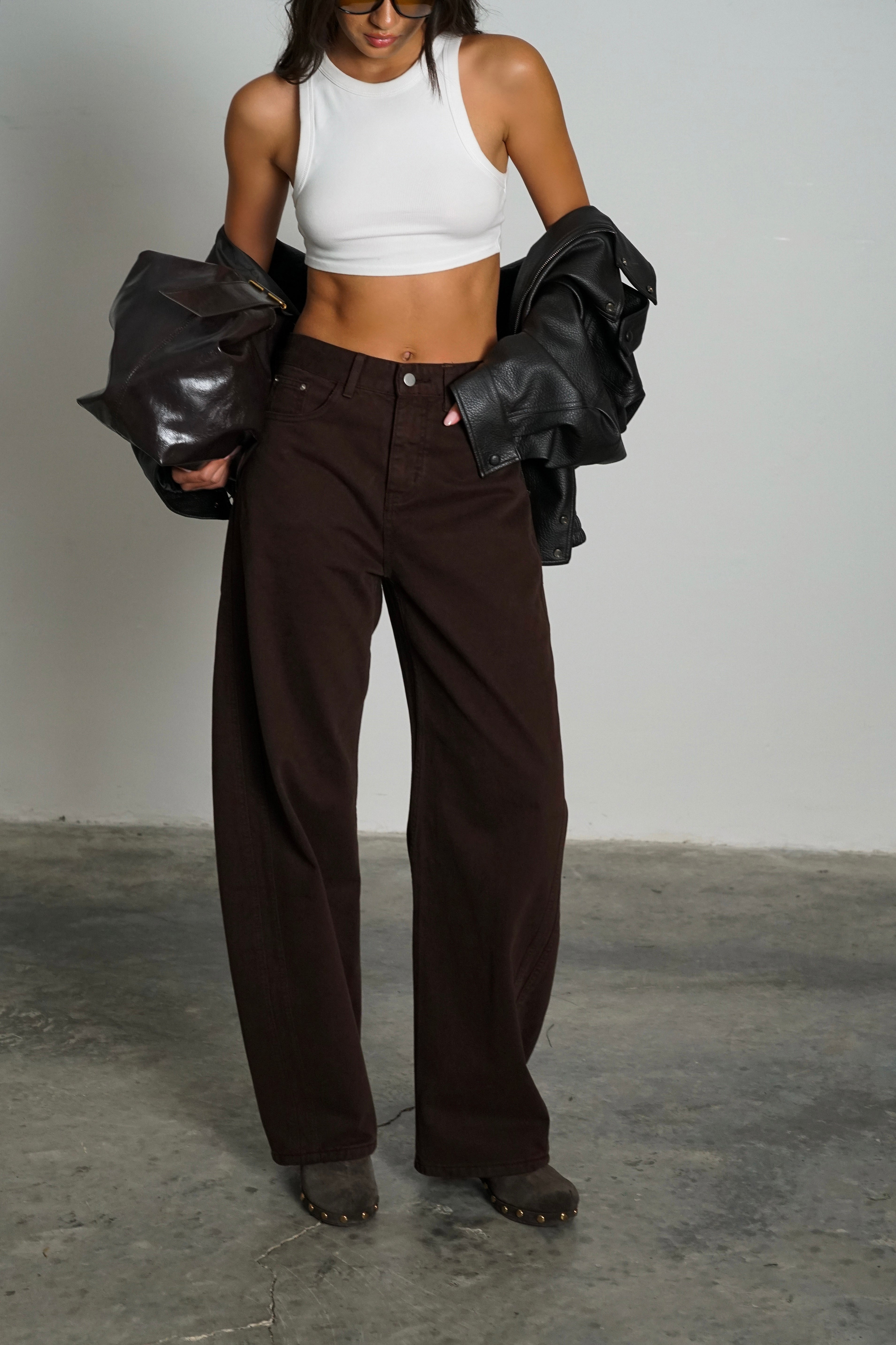 מכנסי דריל-חום