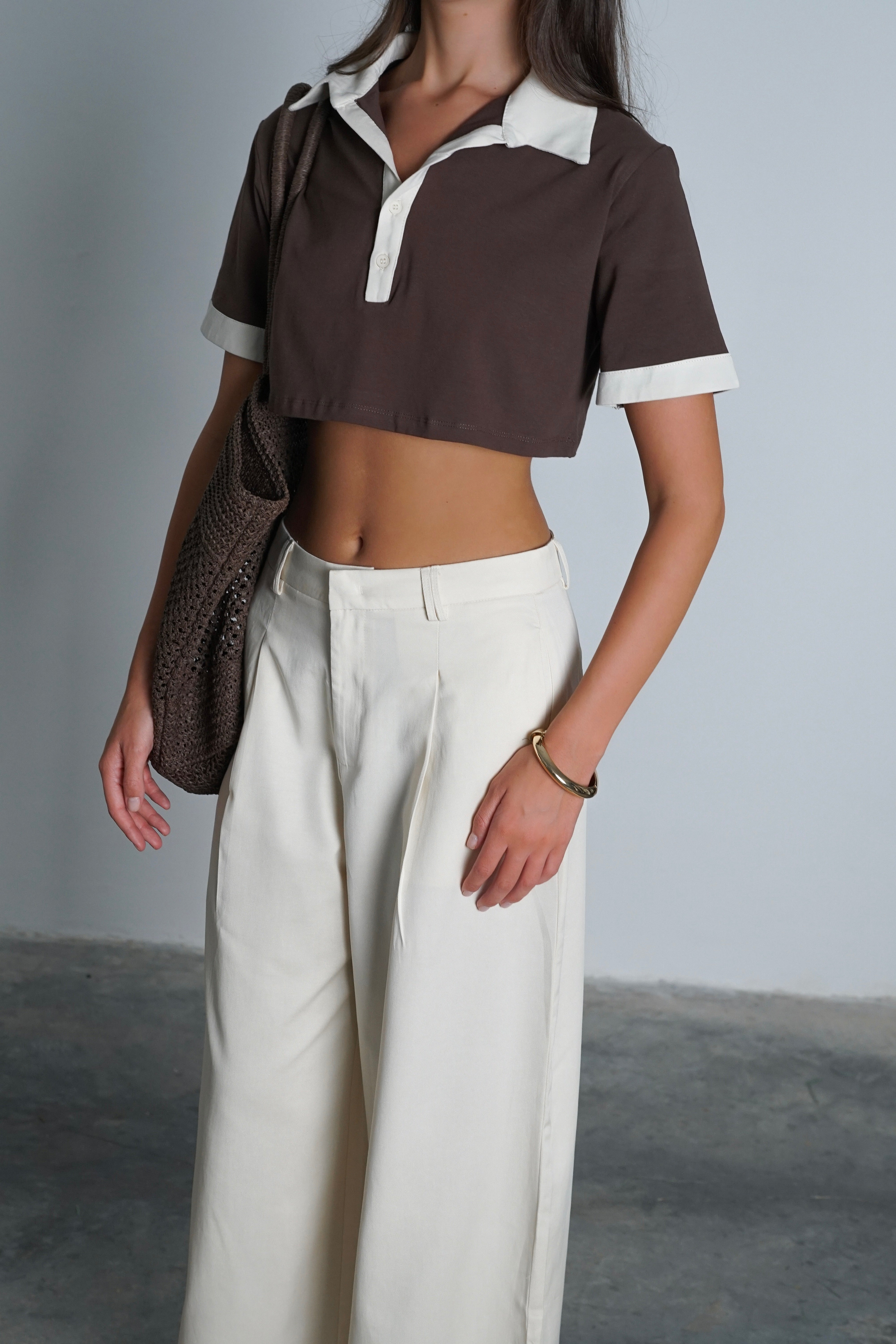 חולצת פולה-חום