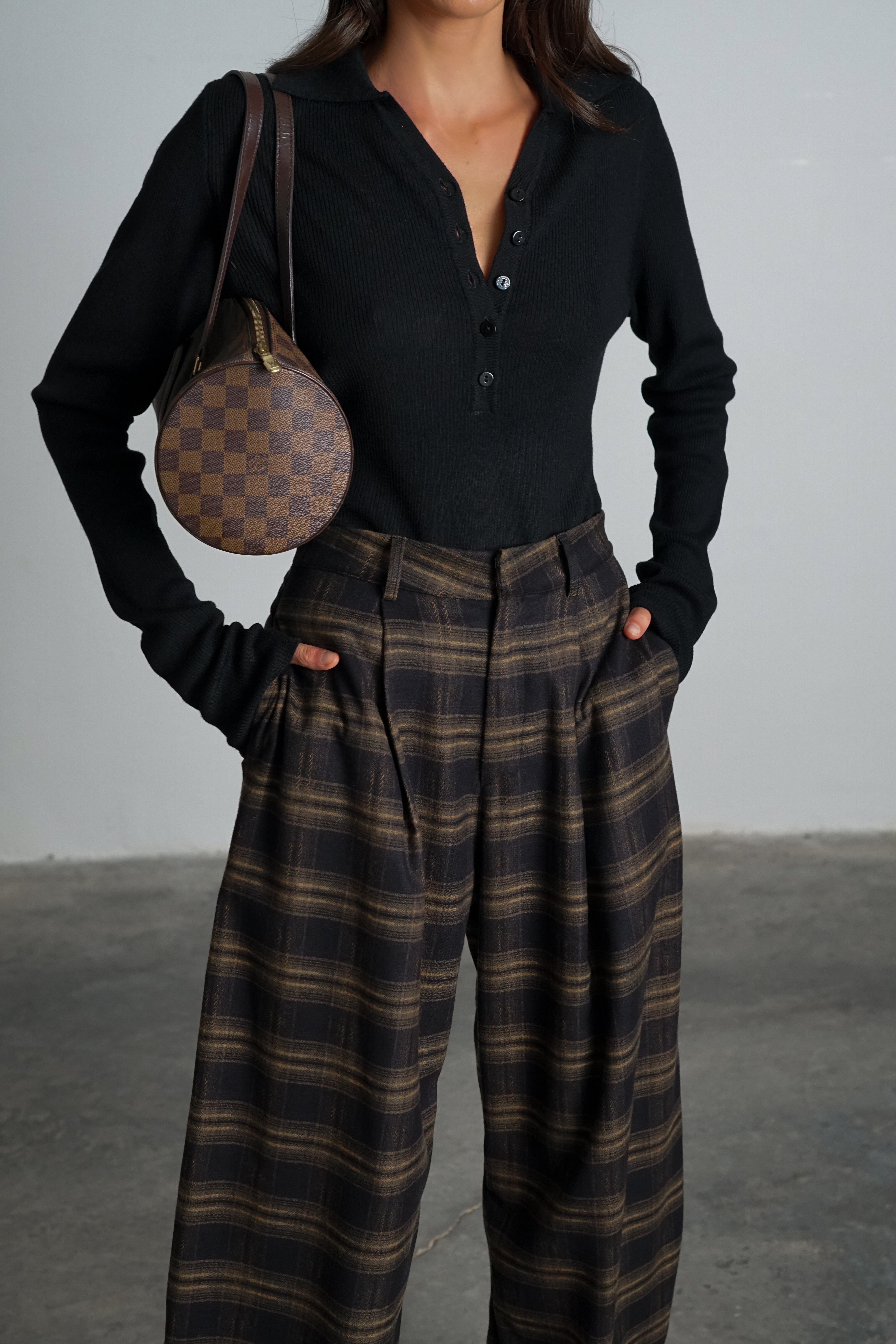 חולצת פלאה-שחור