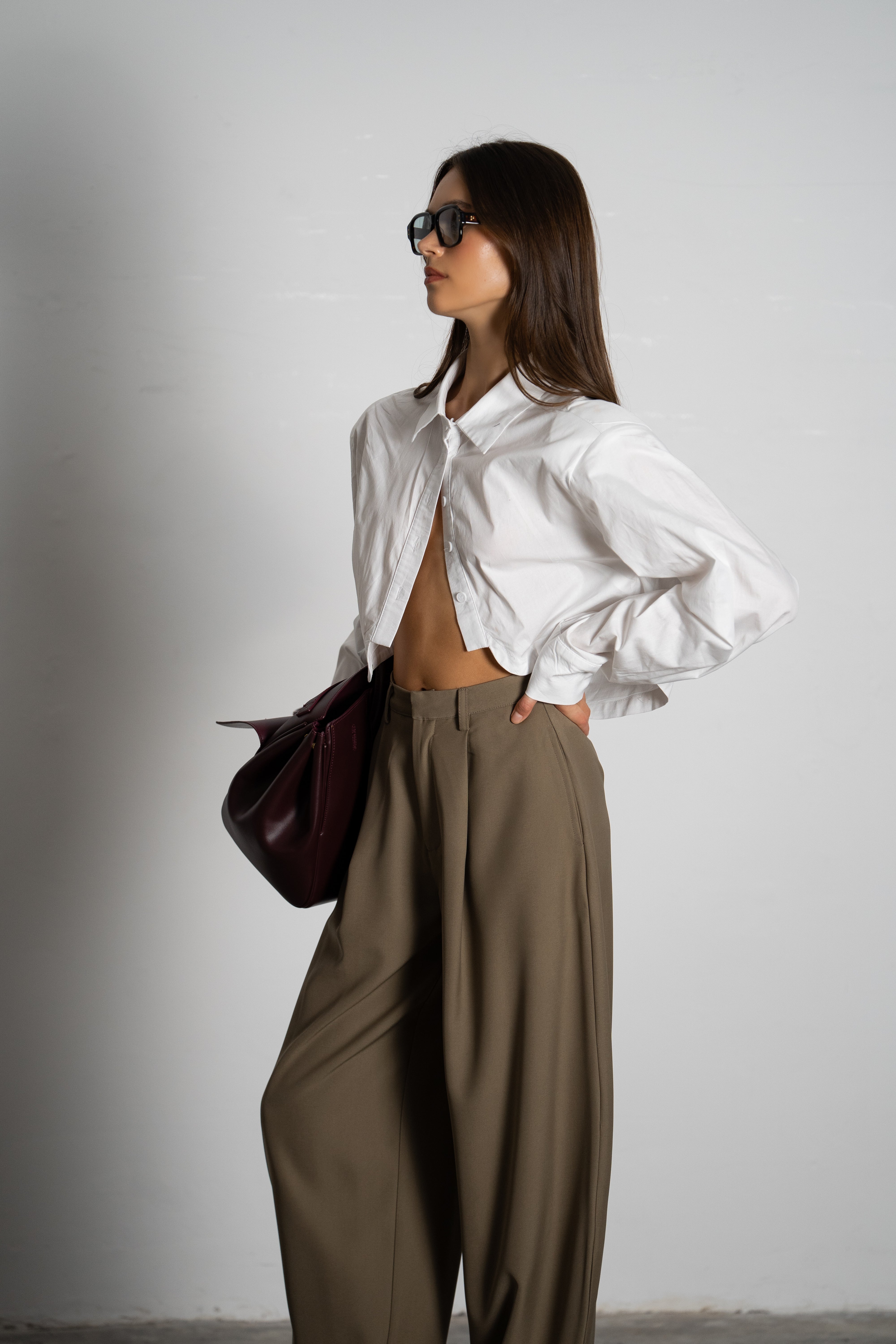 מכנסי טיזר-חאקי