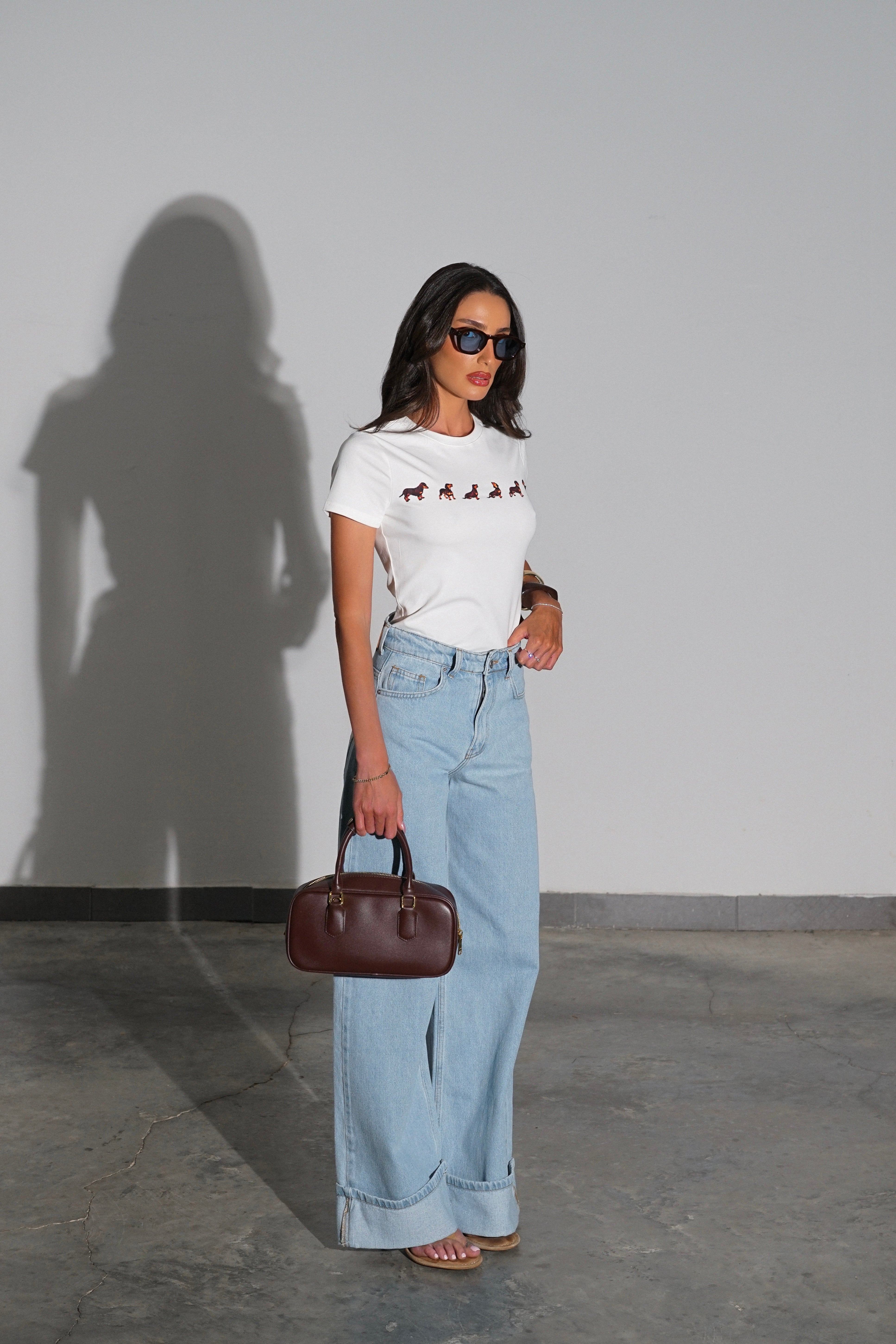 חולצת פאפי-לבן