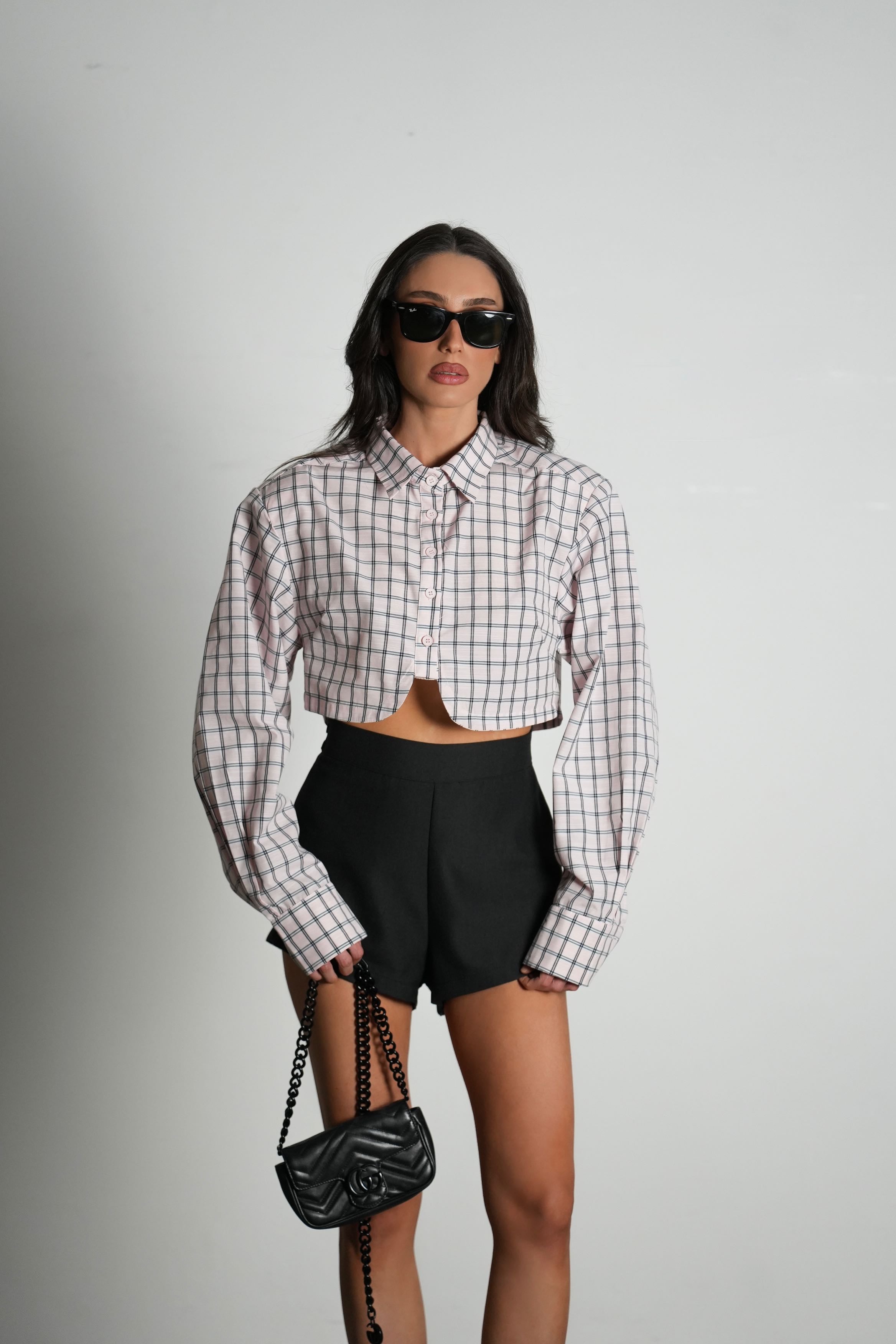 חולצת סטריפ-ורוד