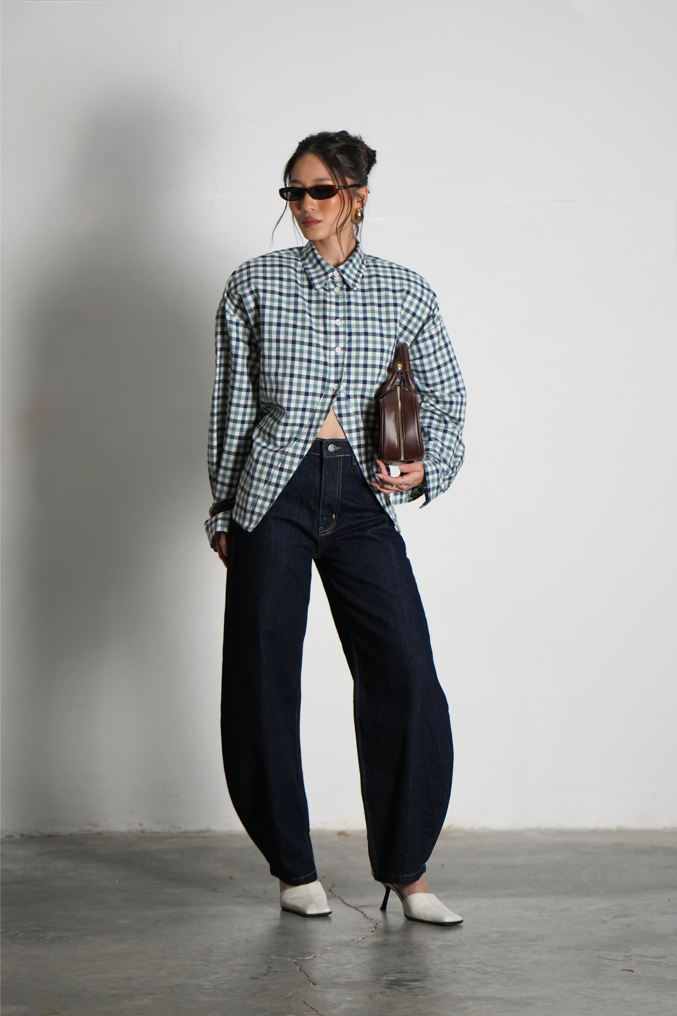 חולצת סילברה-ירוק כחול