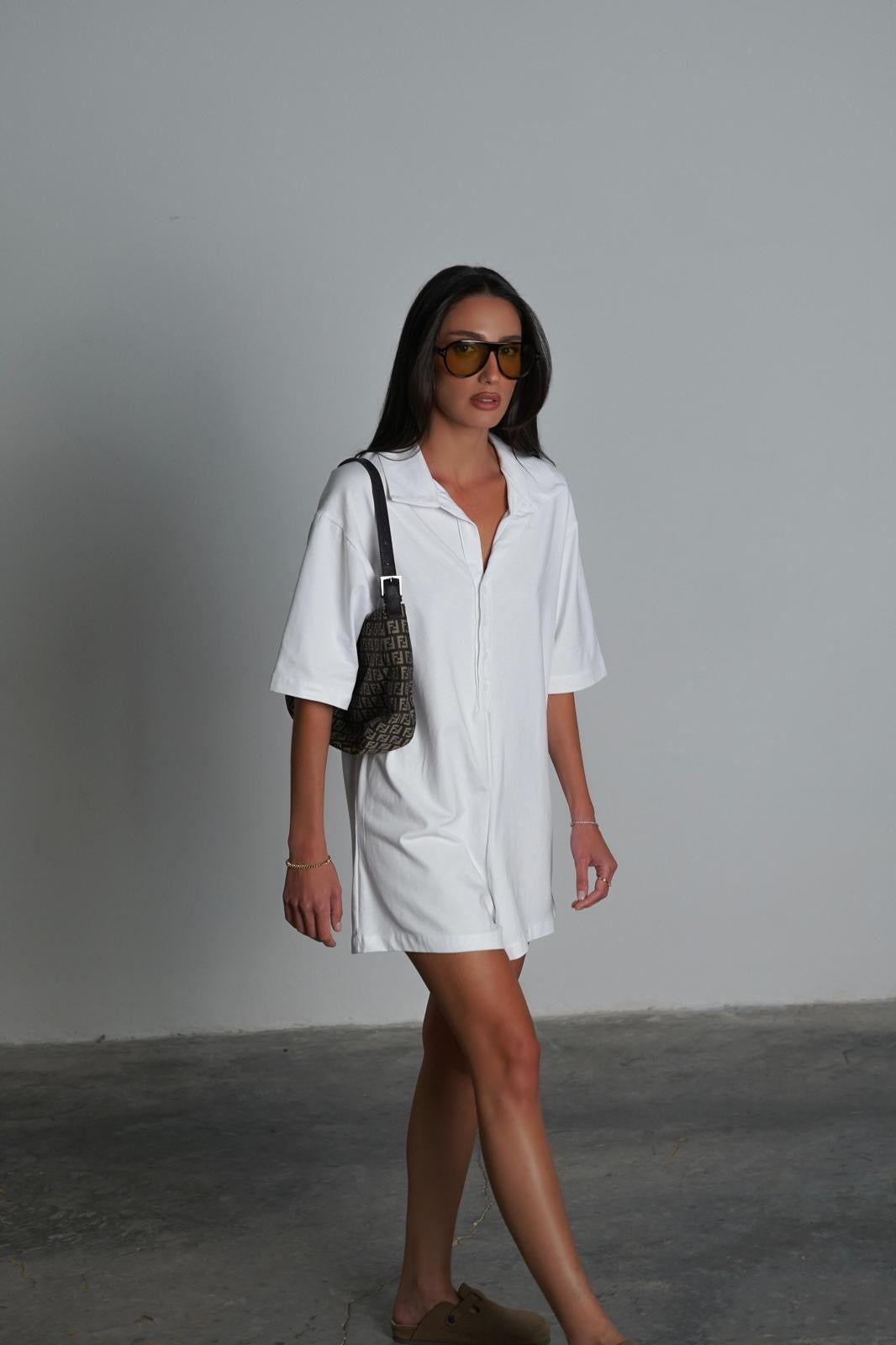 אוברול מוזס-לבן