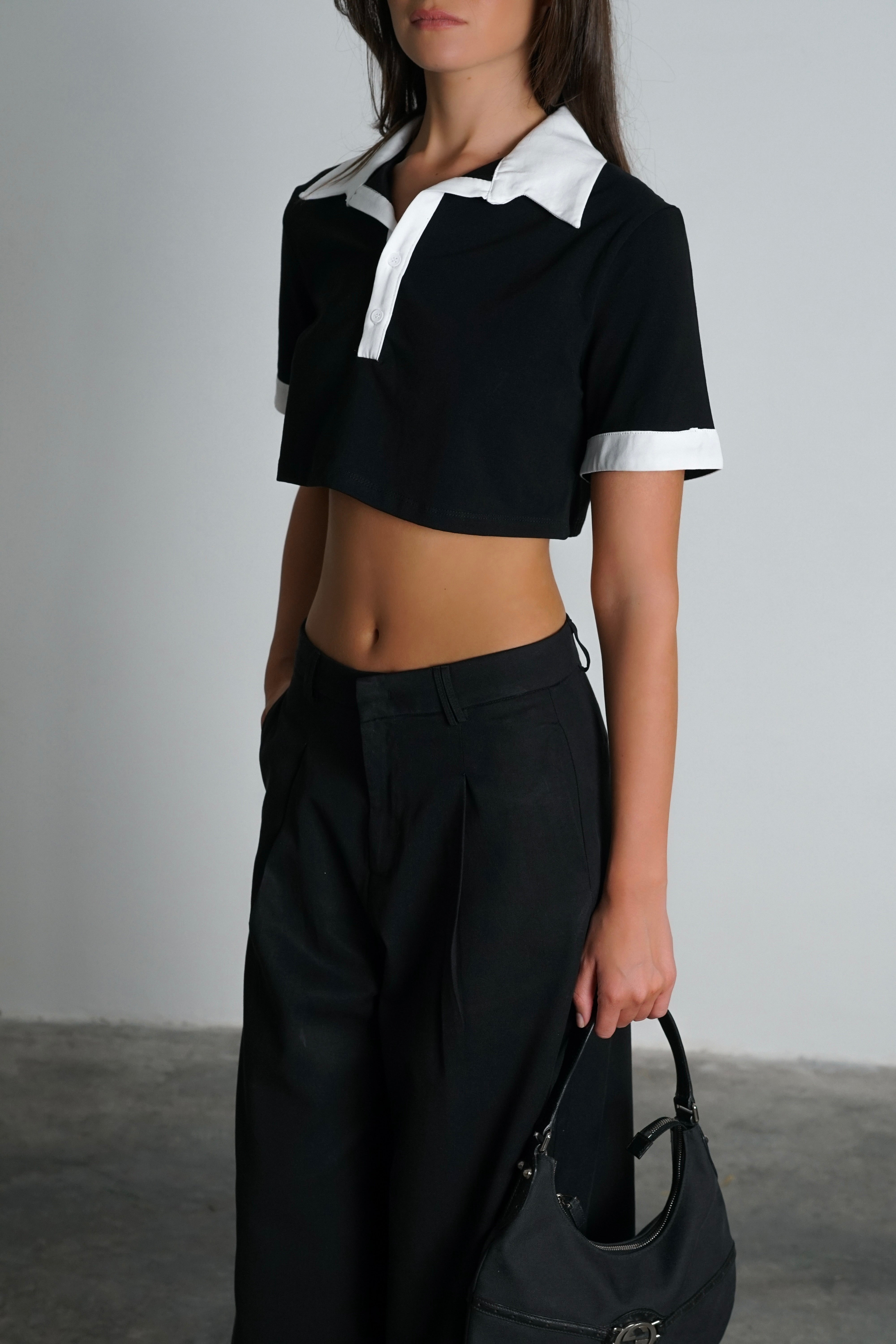 חולצת פולה-שחור