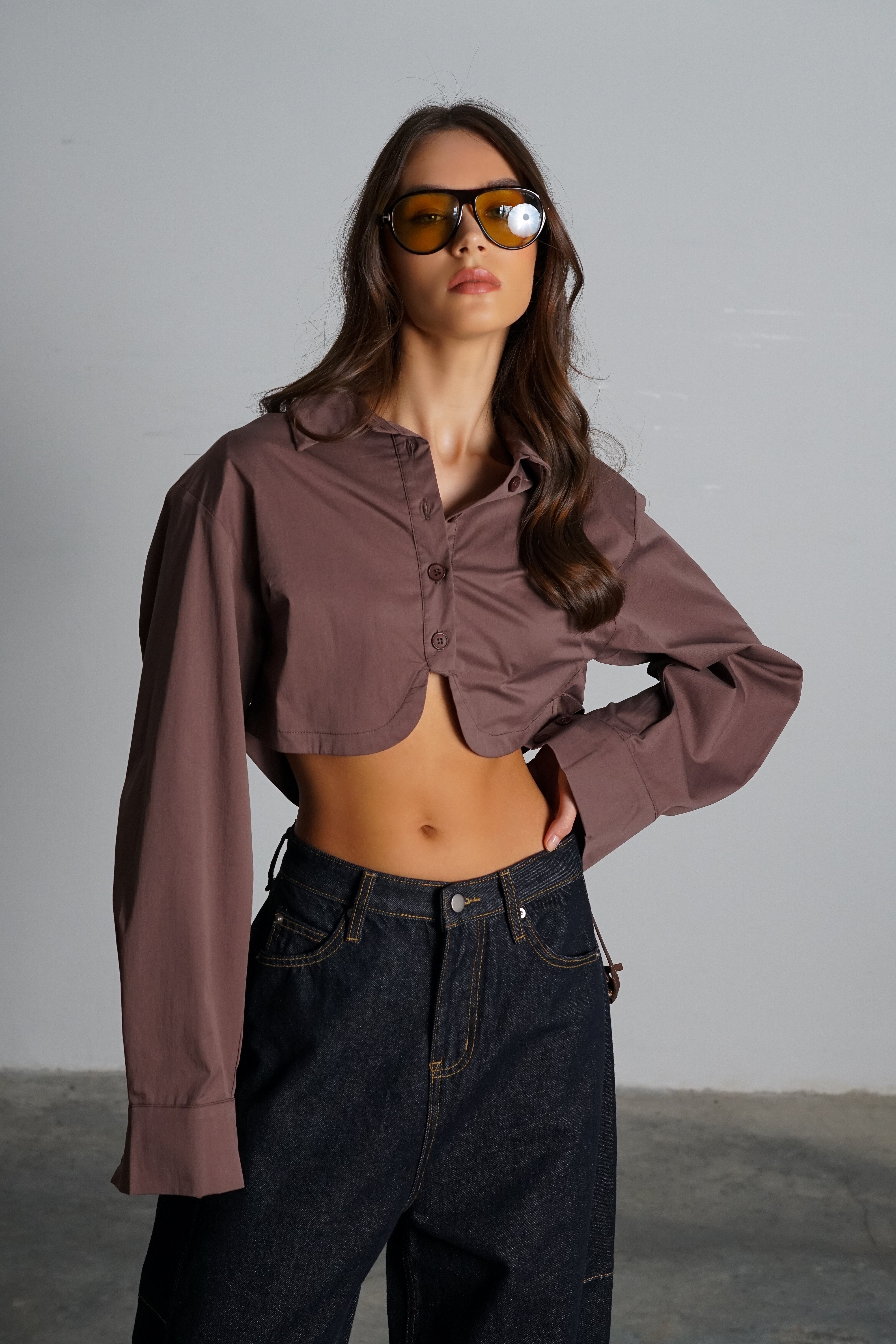 חולצת סטריפ-מוקה