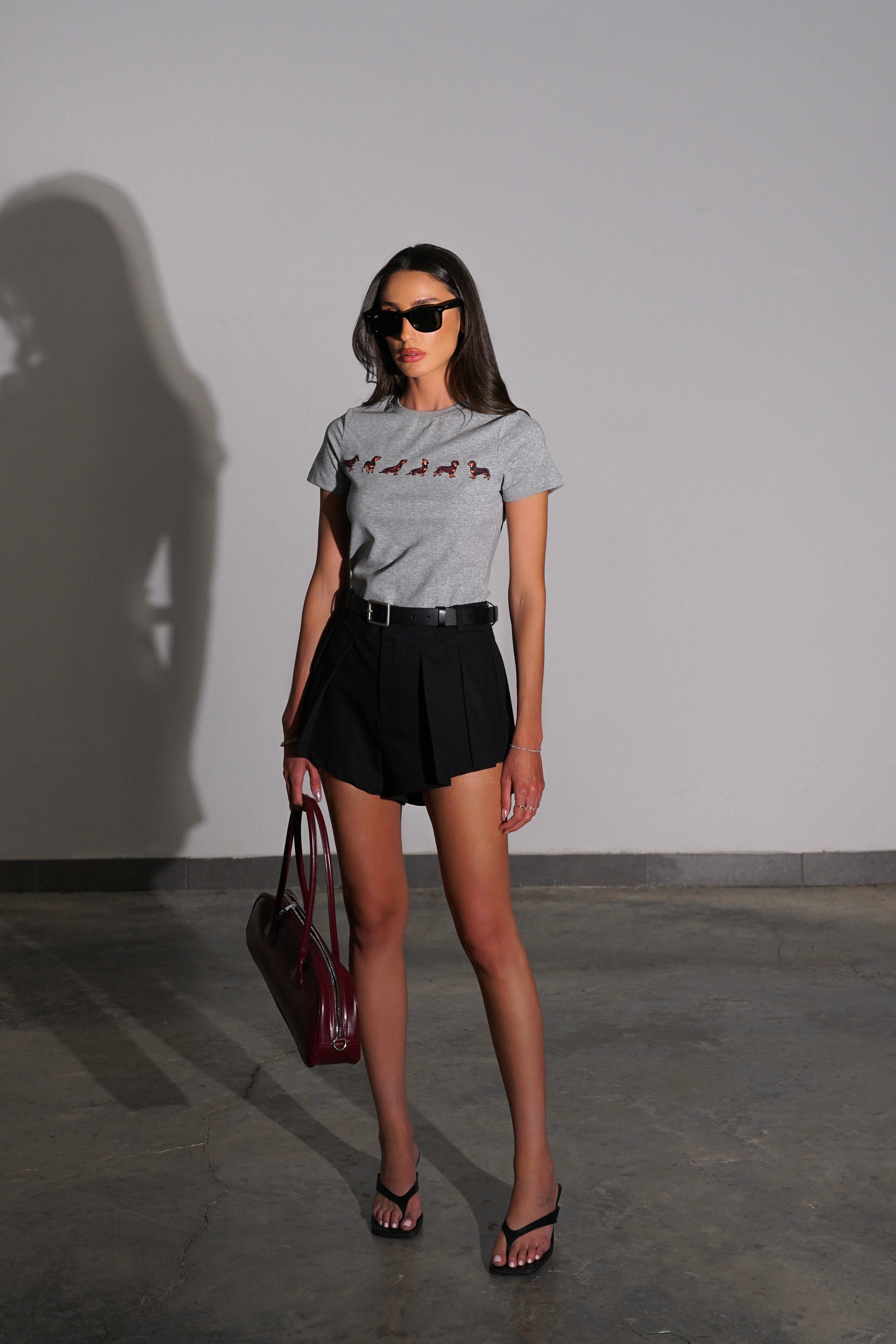 חולצת פאפי-אפור