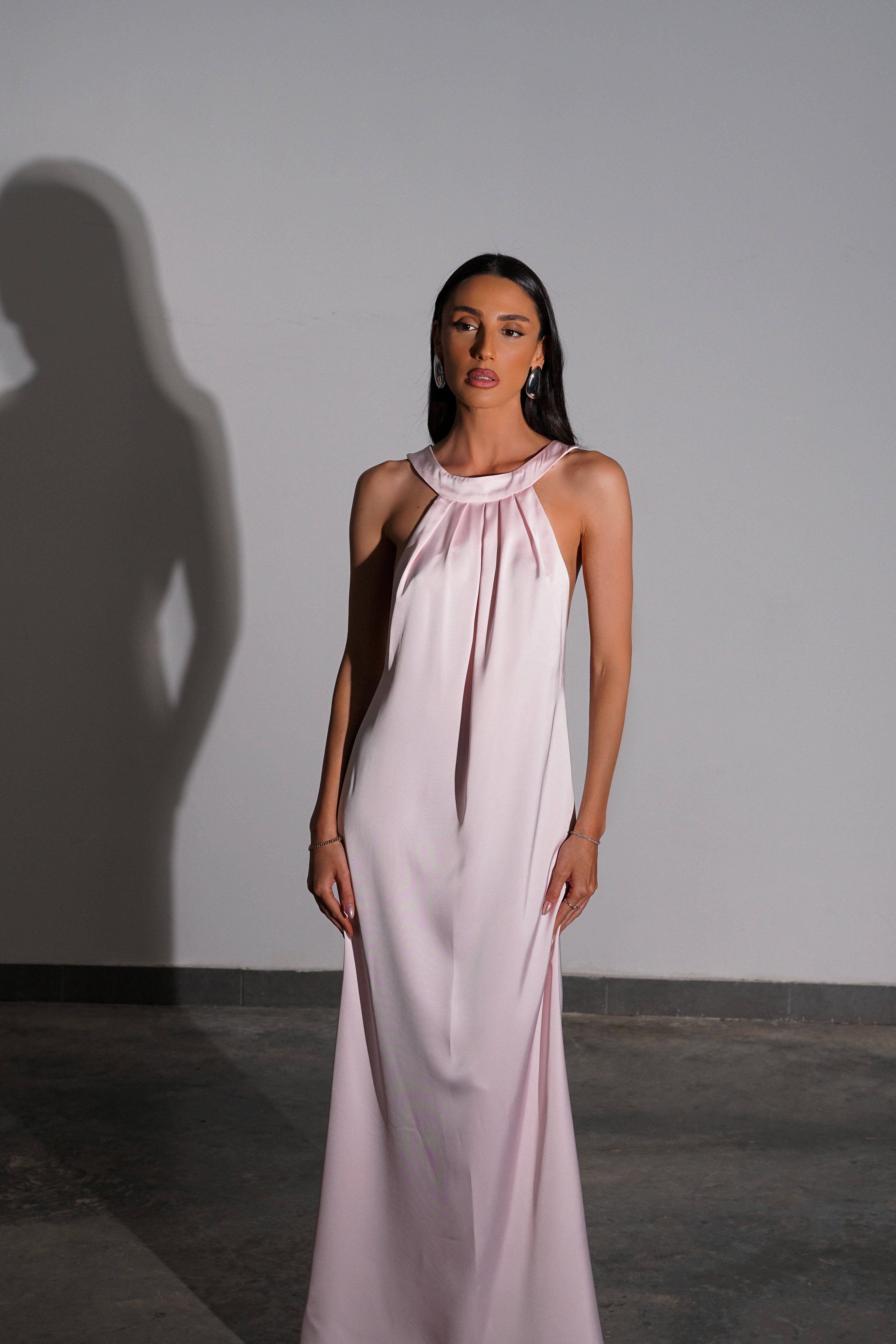 שמלת מקסי ארינה-ורוד