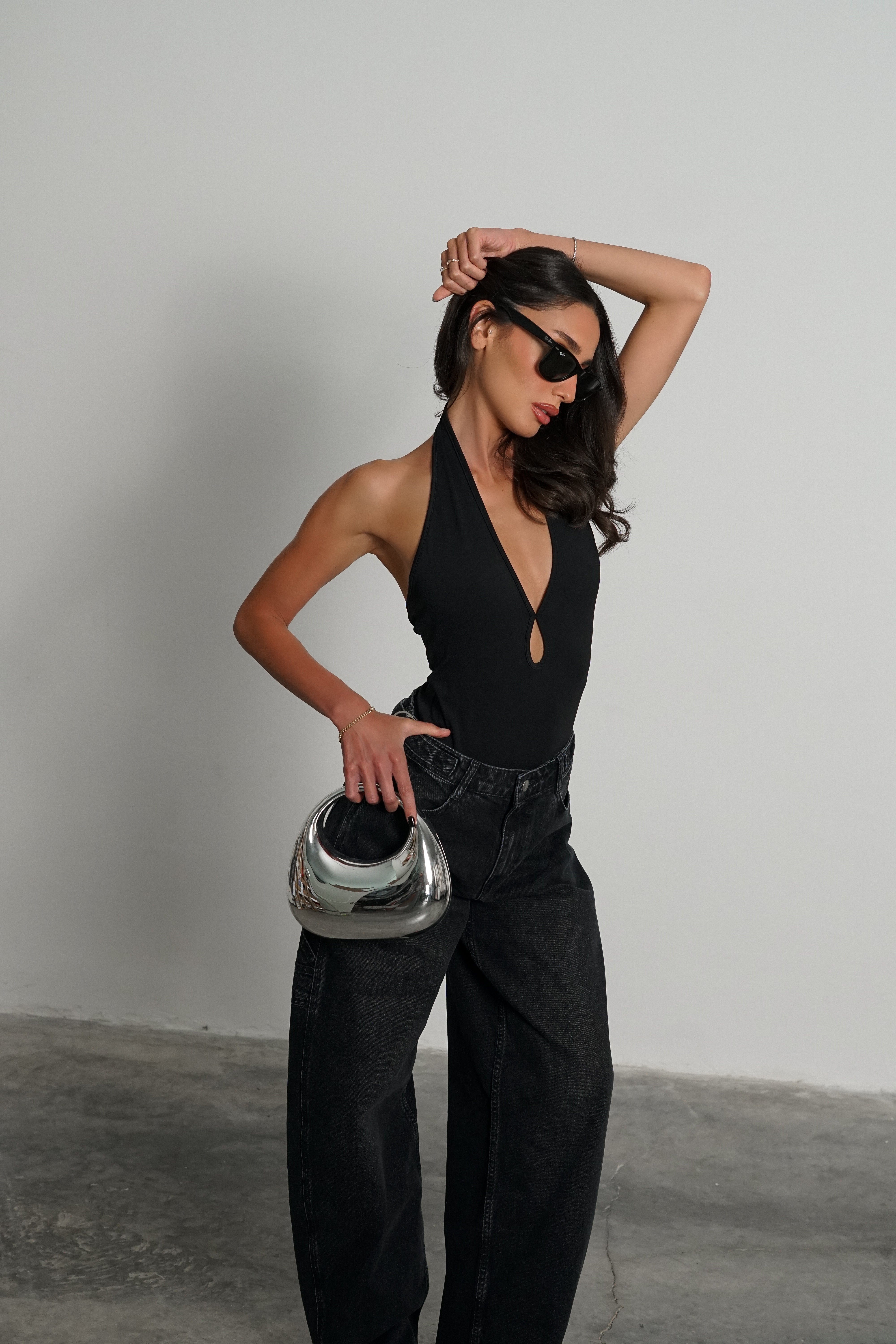 בגד גוף מורג'י-שחור