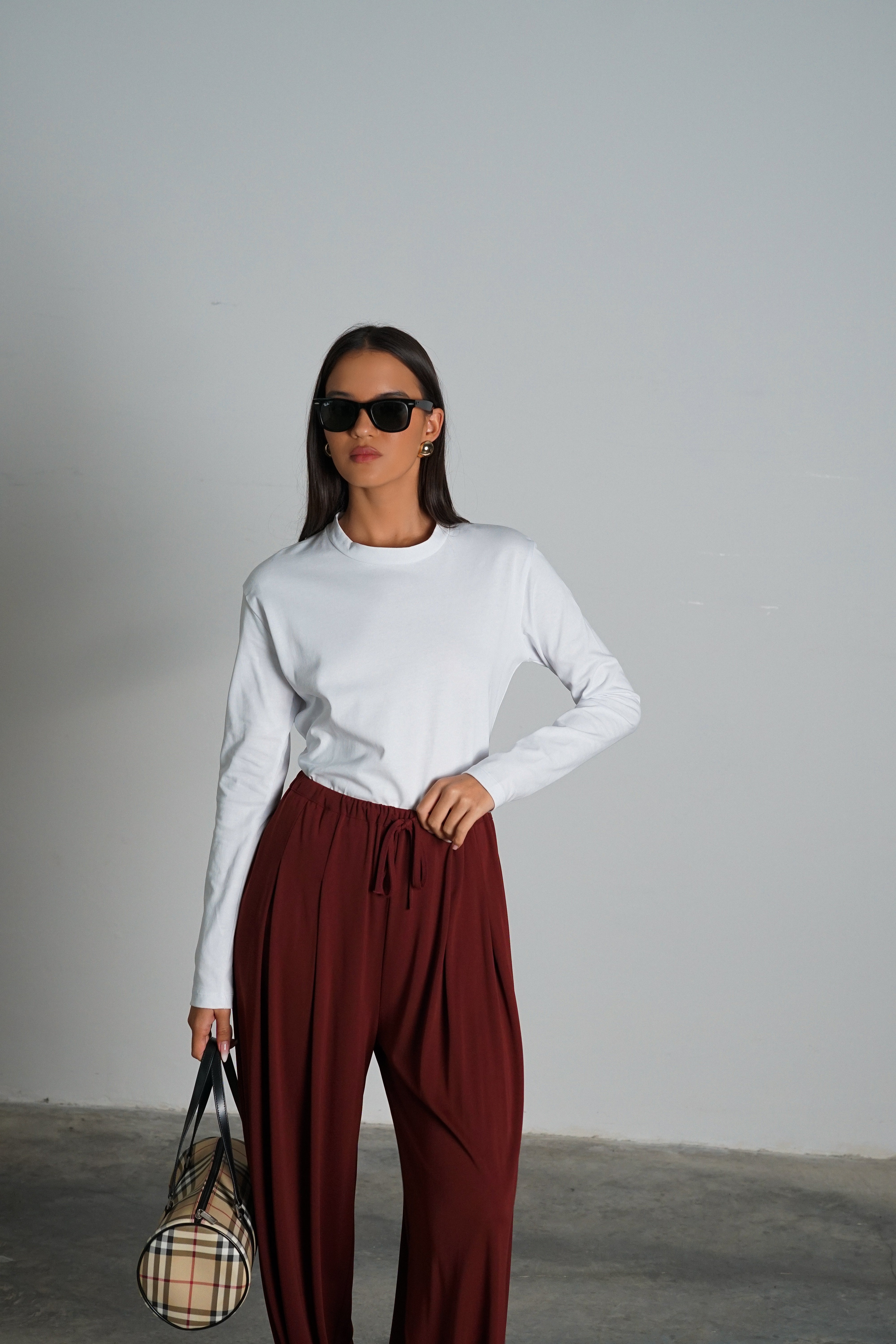 מכנסי טירון-בורדו