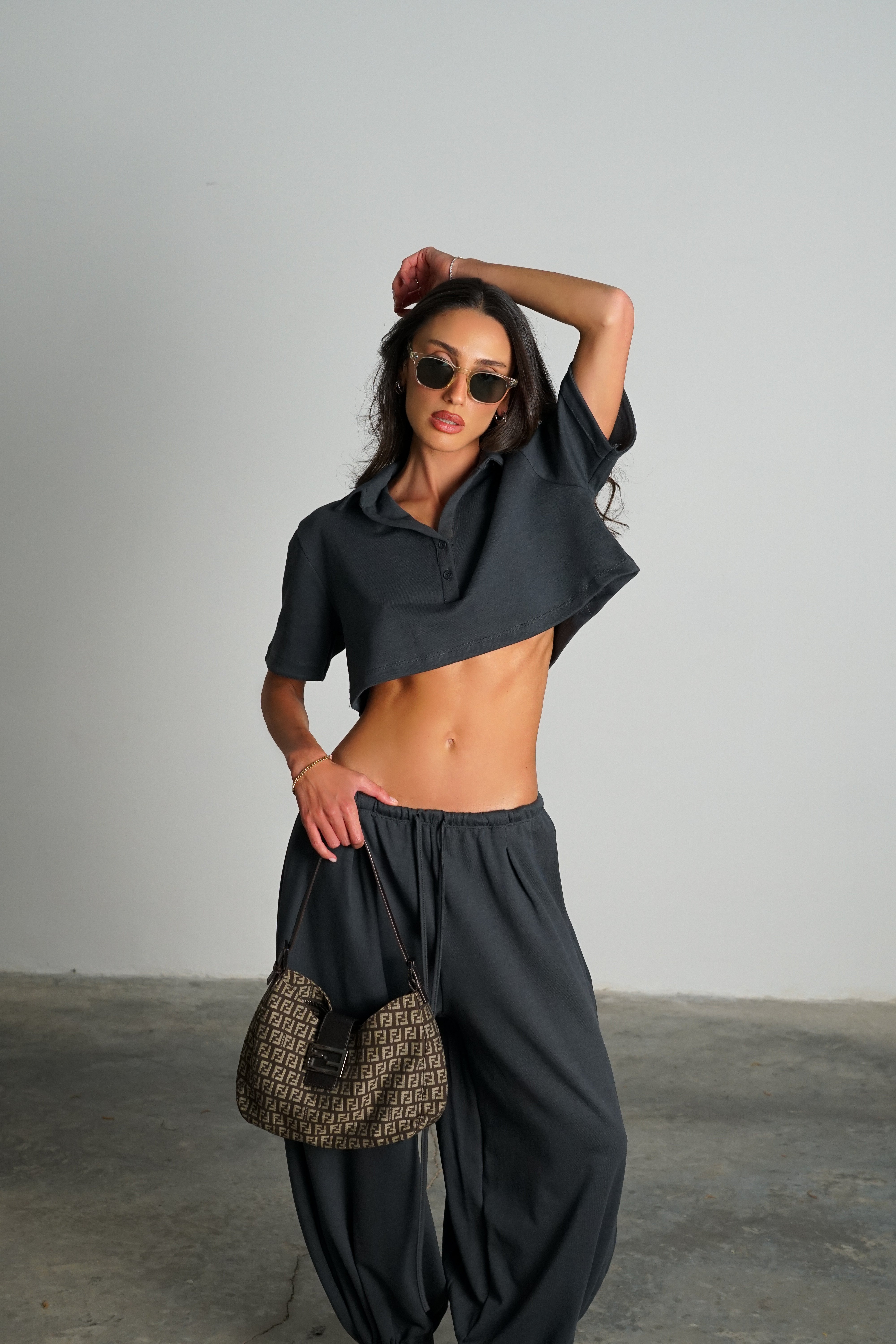 חליפת בלום-אפור פלדה