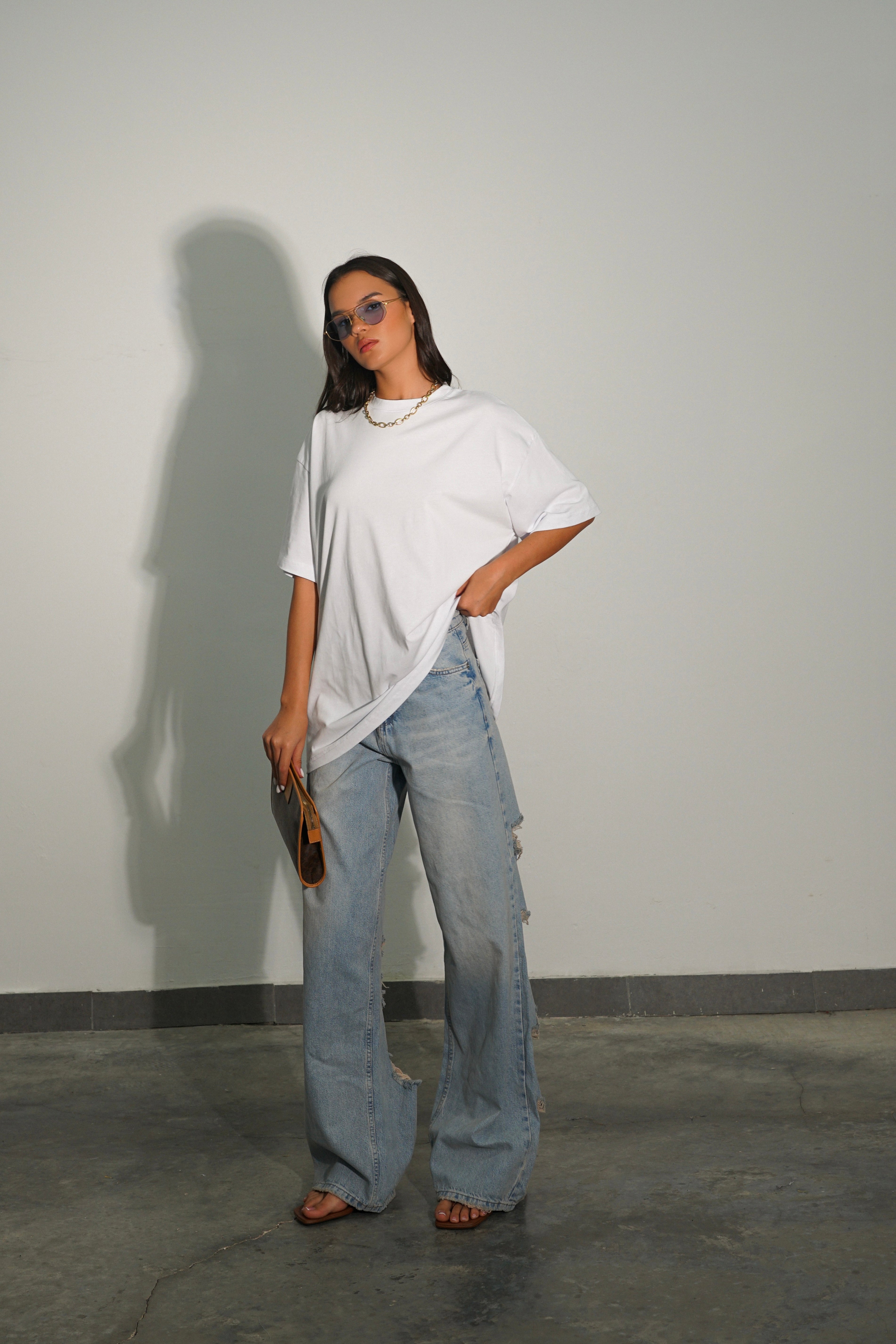 חולצת דמיין-לבן