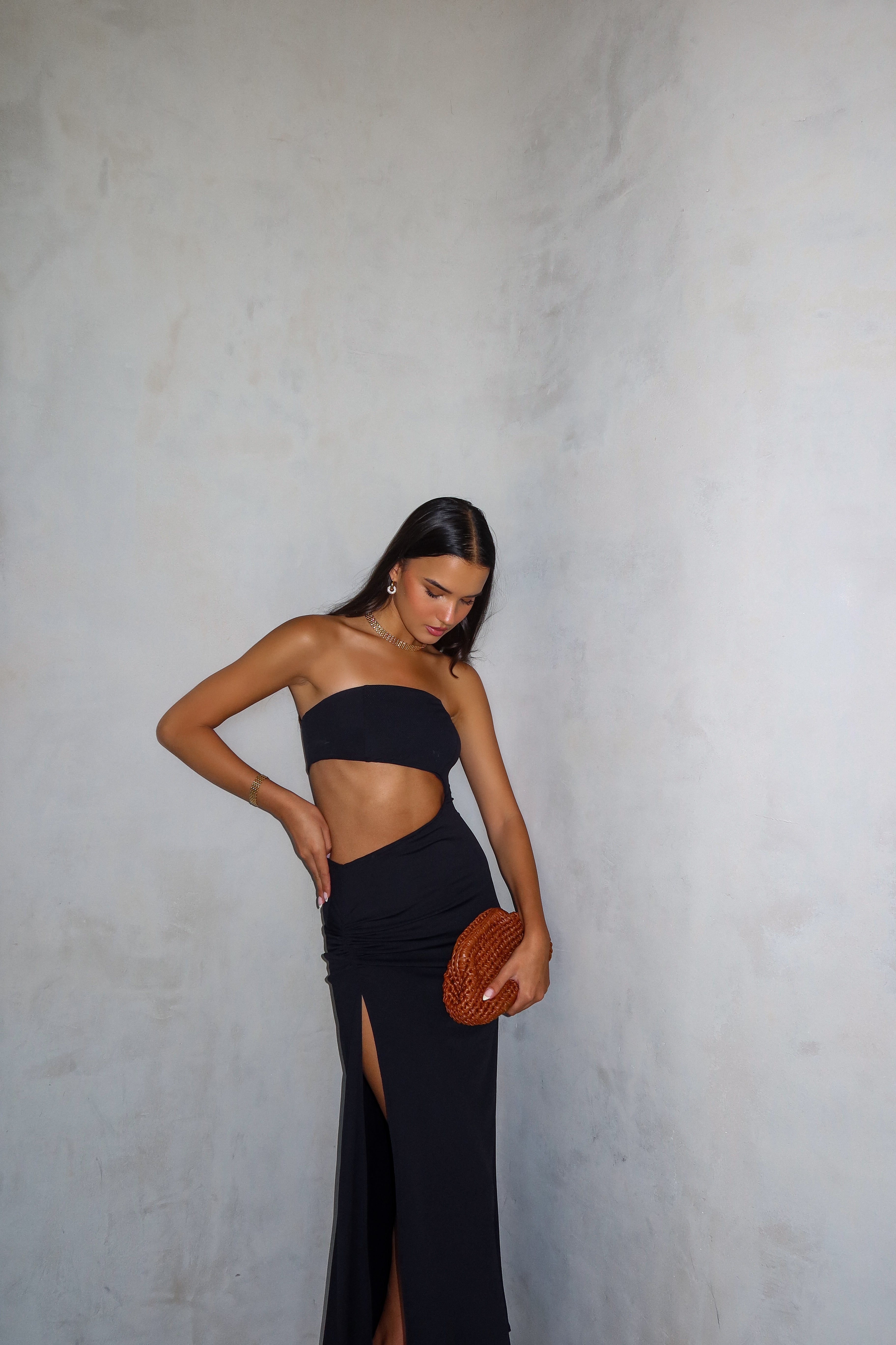 שמלת פאשה - שחור